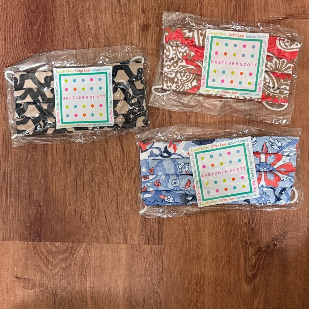 NWT Gretchen Scott Face Masks - Multicolor Set of 3 Masks